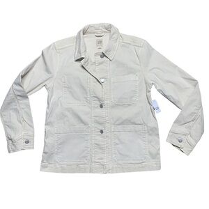 NWT Gap Beige Denim Jeans Jacket Womens Size Medium
